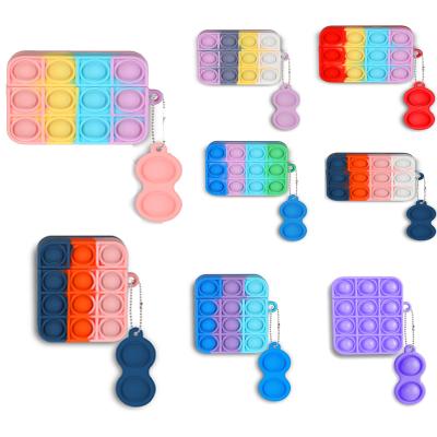 China Decompression rainbow for airpods 3 case 2021 Unzip bubble sensory Earphone Accessories Designer for Airpods Case silicone decompression rainbow for airpods 3 case 2021 for sale