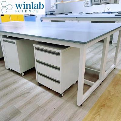 China Modern Biological teacher marble laboratory island work bench table furniture for lab for sale