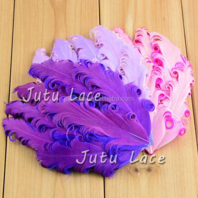 China Beauty purple feather hair accessories - feather garment accessories in Guangzhou - 10*14cm curly ostrich hair ornaments for sale