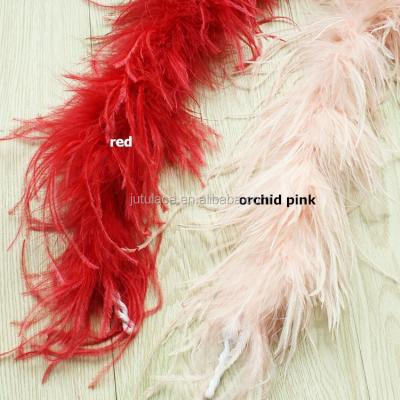 China Cheap hair accessories feather boa available--curly ostrich breath--two yards per stripe for sale