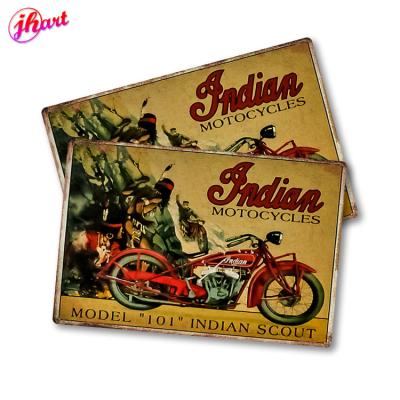 China Factory Motorcycles Engine Tin Sign Retro Europe Home Office Workshop Bar Metal Plaque Metal Sign Indian Collectible Metal Wall Decor for sale