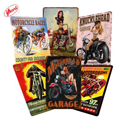 China Europe Nostalgic Metal Signs Wholesale Old Fashioned Motor Brand Wall For Home Workshop Bar Shop 12