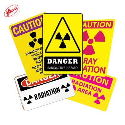 China Europe Danger Metal Plaque Radiation Tin Sign Wall Art Decoration Vintage Metal Warning Plaque 12