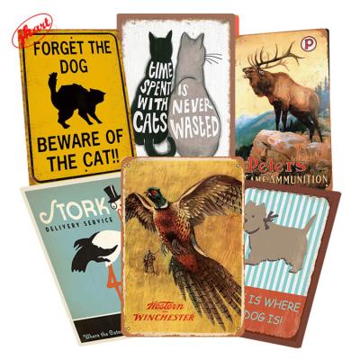 China Europe Vintage Tin Signs 20*30cm Animal Custom Metal Sign JOIN OR DIE Novelty Tin Plate Wall Decor For Pet Shops Metal Poster for sale