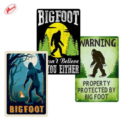 China Europe And The United States Drop Vintage BIGFOOT Tin Sign Metal Poster Wall Decor Buying Sign For Hotel Home Bar Wall Plauqe Retro Warning Tin Plate for sale