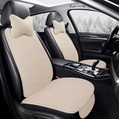 China Warm and Soft Comfortable Winter Lambswool Wool Warm Cushion Covers Car Seat Cover for Winter for sale