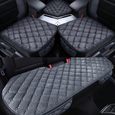 China Luxury Crystal Soft Plush Car Down Winter Three Piece Seat Warm Velvet Comfort for sale