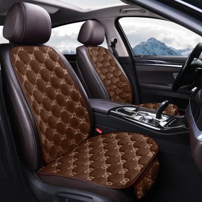 China Front Row Universal Size Crystal Soft Warm Soft Comfortable Velvet Chair Cushion Car Seat Covers Sedan for sale