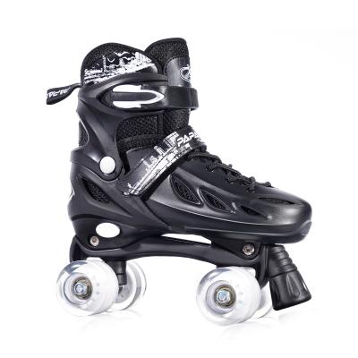 China 2 in 1 High Quality Hot Selling PP Hardboot Slalom 4 PU Wheels Size Adjustable Roller Quad Skates In Stock S (28-32) for sale