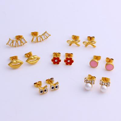 China New Arrival Trendy Stud Earring Sets Seven Pairs Of Different Alloy Fashion Jewelry Earrings For Gift for sale