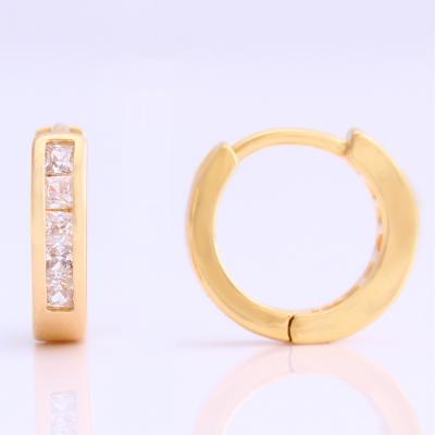 China Popular JH Popular Jewelry With Zircon Stone Rose Gold Color Earring For Women for sale