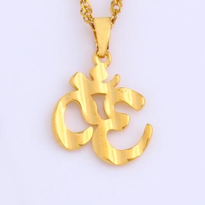 China Fashionable JH Gold Color OM Hinduism Charm Pendant With Necklace India Religion Jewelry for sale