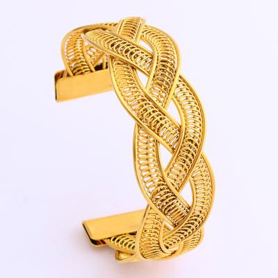 China JH Fashion 18K Medium Gold Plated Bracelet Esat//African Jewelry For Women Gift for sale