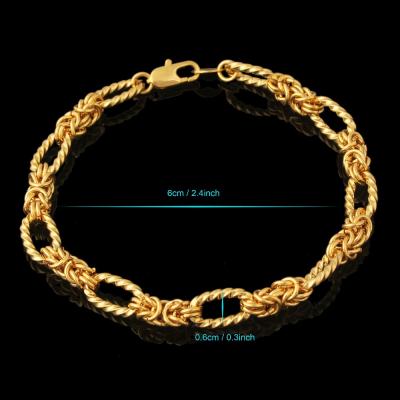 China Wholesale New Gold JH Gold Jewelry Gold Chains Jewelry 18k Gold Plated Brass And Gold Bracelet for sale