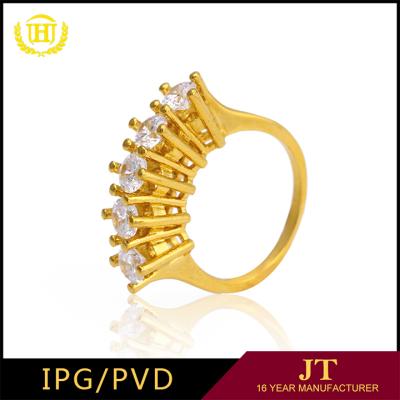 China Fashion 18K Gold Plated Finger Ring For Ladies And Women's Gift for sale