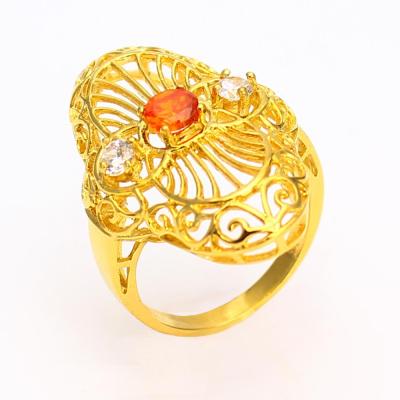 China Latest Elegant Fancy Designs 18k Gold Ring For Wedding for sale