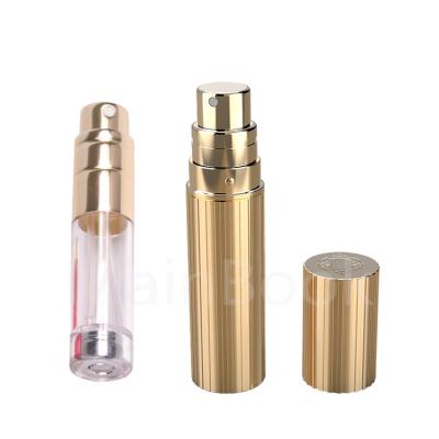 China Wholesale Lurury Bottle Black Spray Aluminum Body Clear Filled Personalized 10ml Roll On Empty Perfume Bottles for sale