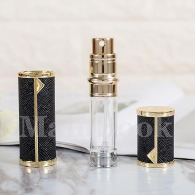 China Empty Metal Spray Plastic Cosmetic Bottle 3ml 5ml 8ml 10ml Clear Black Rose Gold Spray Bottles Refill Lurury Perfume Bottle for sale