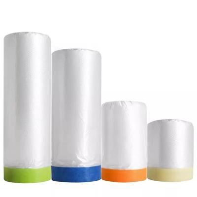 China Waterproof Hot Sale 270cm Premium ANTI Masking Film For Painters Protective Paint Pretape Tape Film for sale