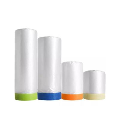 China Waterproof Manufacturers Direct Selling 270cm Hot Sale Premium ANTI Masking Film For Painters Protective Paint Pretape Tape Film for sale