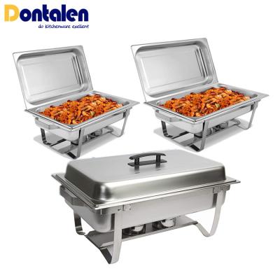 China Dontalen LFGB DGCCRF chafing dish stainless catering equipment Chafer for sale