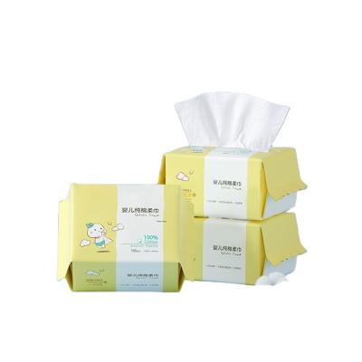 China Disposable Non-woven Wet Dry Dual-Use Face Towel Cleansing Pure Soft Face Body Fascia Cotton Cloth Child Safe Cotton for sale