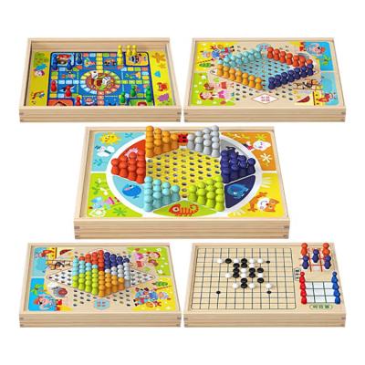 China Grasp Training Seven-in-one Multi-Function Puzzle Toy Board Game Gobang Controllers Family Flying Chess Boys and Girls Chess Game for sale