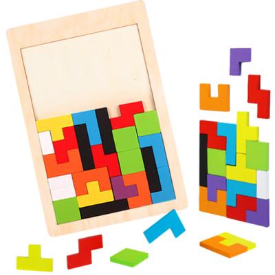 China DIY TOY Children Wooden Tangram Puzzle Board Toy for sale