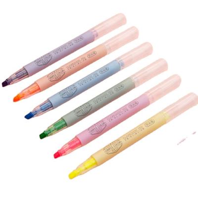 China High Quality Fluorescent Ink Color Highlighter Bar Pen For Promotional Gift Office Diy Stock Type Fluorescent Hand Drawn Highlighter for sale