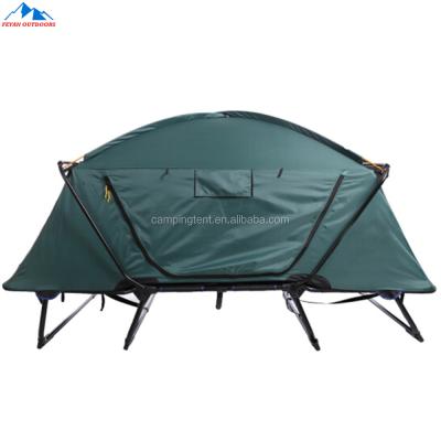 China Outdoor Travel Hiking Camping Factory Color Army Green 2 Person Oxford Military Folding Sleep Tent Super Hot Selling Waterproof Cradle for sale