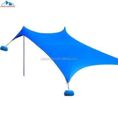 China Outdoor\Beach\Beach Camping Tent with Sandbag Anchors Portable Lightweight Lycra Sun Shelter with Perfect UV Protection Sunshade Canopy for sale