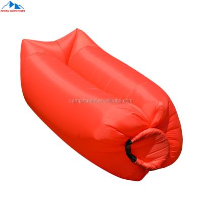 China Factory hot sale 190T polyester polyester rip-stop air portable cheap living room inflation lazy sofa bed for sale