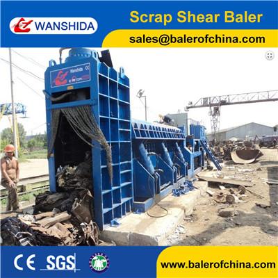 China WANSHIDA Hydraulic Scrap Metal Shear Baler for Waste Car Bodies Light Scrap Metal Copper Steel for sale