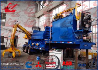 China Mobile Scrap Metal Baler Logger Hydraulic Metal Baling Press Diesel Engine Power Feeding Grab Equipped for sale