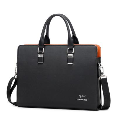 China Horizontal Men's Travel Business Briefcase PU Men's Handbag Handbag Business Document Bag for sale