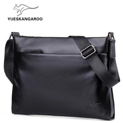 China Horizontal Fashion Backpack Men's Shoulder Bag Soft PU Leather Messenger Bag for sale