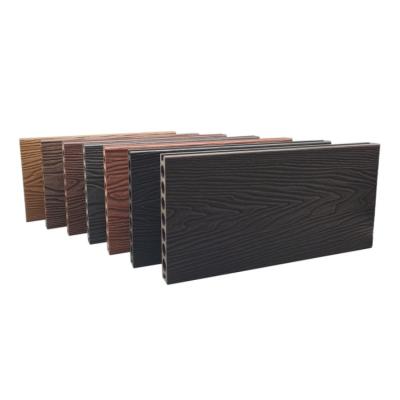 China New technology modern wpc 3d embossed wpc decking diy composite decking for sale