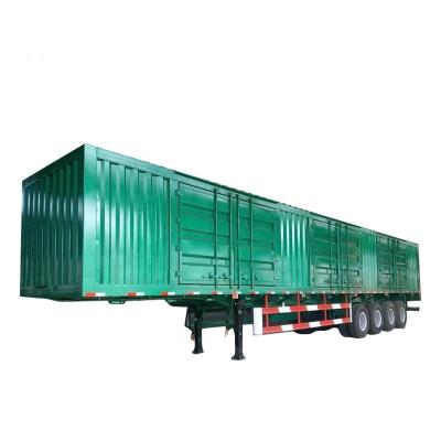 China Trailer China 53ft dry van trailer truck with 3 axles semi dry van trailer and box van trailer for sale