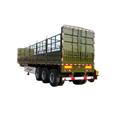 China Truck Trailer Best Selling Livestock Trailer Galvanized Livestock Trailer 16 Feet Beam Stake Semi Trailer for sale