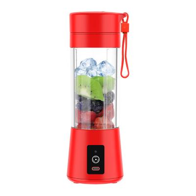 China Car Six Blade Travel Fruit Blender 380Ml Portable Mini Usb Plastic Rechargeable Electric Fruit Juicer for sale