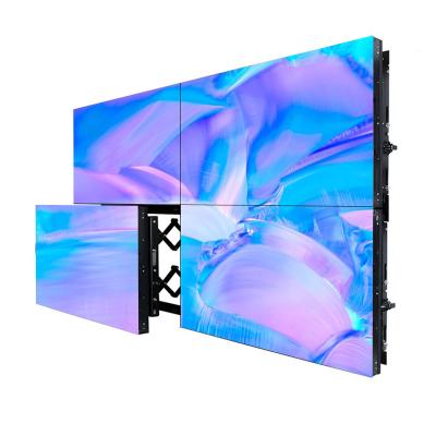 China Indoor Combination Splicing TV Wall 55 Inch 4K Touch Screen Display Combination TV Wall 0.88mm High Definition Seamless LED Backlight L for sale