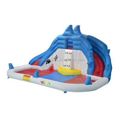 China Puncture-proof and fire-resistant festival residential inflatable water slide with pools for jumping and swimming for sale