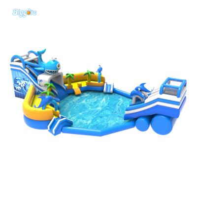 China Waterproof Commercial Inflatable Water Park Slide Amusement Water Game Party Game For Kids And Adult for sale