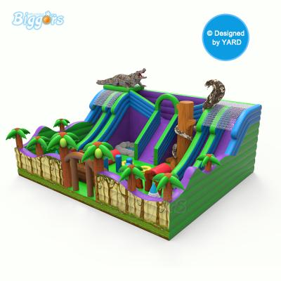 China New Design PVC Jungle Amusement City Bounce House Giant Inflatable Castle Jumping Playground Combo For Kids for sale