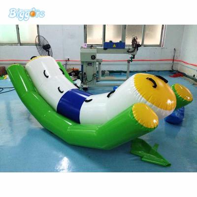 China Summer Water Park Amusement Waterproof Inflatable Seesaw Water Game Flyfish Boat for sale