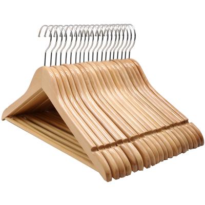 China Save Space Manufacturer Luxury Wooden Coat Hangers Wholesale Custom Coat Hangers With Logo for sale