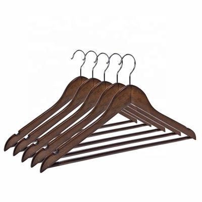 China High Quality Custom Wooden Clothes Hanger Eco-Friendly Wooden Hanger Manufacturer For Display for sale