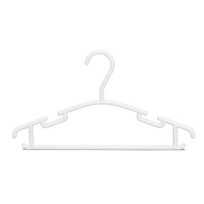 China New Tending Product PP Child Plastic White Bathroom Hangers Show Cute Baby Plastic Hanger for sale