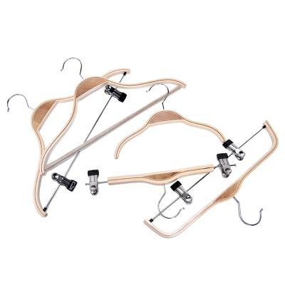 China Contemporary Wholesale Cheap Custom Suit Hanger Manufacturer Colored Coat Hanger Laminated Wood Coat Hanger for sale