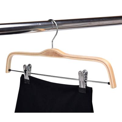 China Contemporary Wholesale Cheap Custom Laminated Wooden Trouser Hanger Wooden Hanger Manufacturer for sale